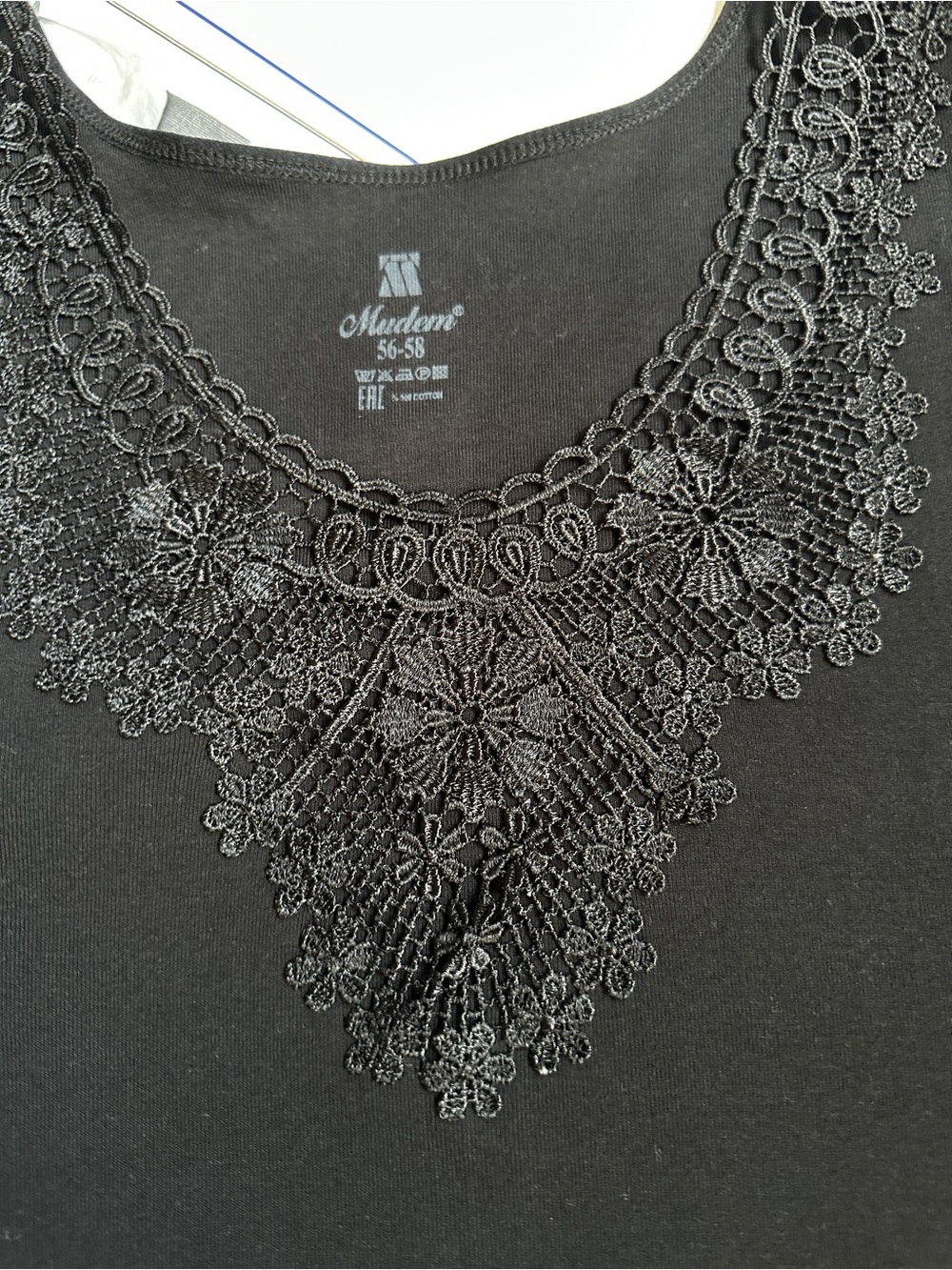 3/50$Black Women's Lace-Trim Tank Top - Picture 3 of 13